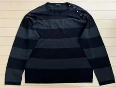 COMME CA ISM ストライプセーター Lサイズ