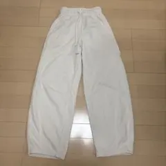 GU スウェットバレルレッグパンツ(ナチュラルホワイト) xs