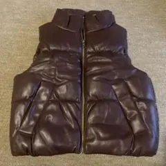 BANANA REPUBLIC ビーガンレザーダウンベスト XS セール❣️