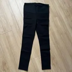 マタニティ ブラック スリムフィットパンツ
