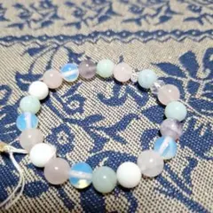 天然石。ブレスレット　ローズクォーツ他