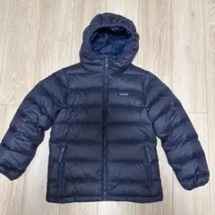 patagonia キッズ フード付きダウンジャケット ネイビー