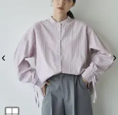 コーエン　ストライプ　ブラウス　ピンク