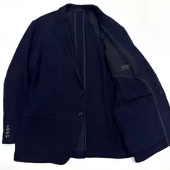 専用【メンズL相当】五大陸　テーラードジャケット　アンコン　背抜き　ネイビーのサムネイル