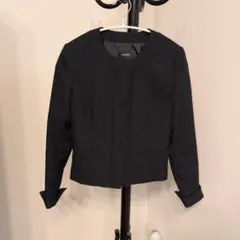 フォーマルノーカラージャケット ネイビー