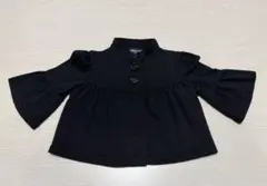 【COMME CA ISM 】黒 コート　袖付きケープ　 90