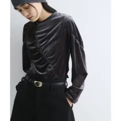 美品 VIS ビス 【洗える】ベロアシャーリングプルオーバー