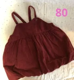 ☆petit main コーデュロイ バルーンワンピース☆80