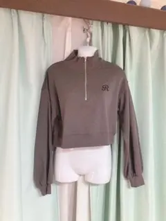 1245.WEGO ハーフジップ ショートスウェット F グレー⭐︎