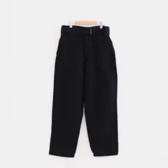 comoli 25FW ブラックデニム ベルテッドパンツ 【4】 コモリ