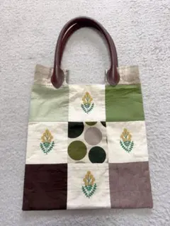 パッチワークデザイン コットンバッグ