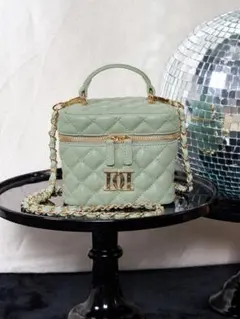 ダーリッチミントグリーン キルティングハンドバッグ ダーリッチ キルティングスクエアバック ミント