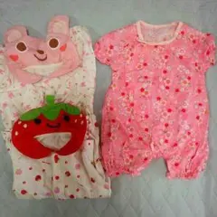 size60～70女の子ロンパース