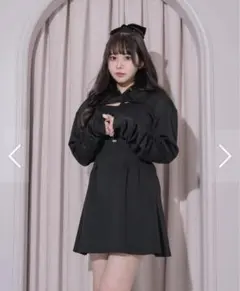 【新品未使用】pium コルセットドールミニワンピース ピンク ブラック コルセットドールミニワンピース – pium