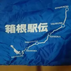 非売品 箱根駅伝 ベンチコート MIZUNO 路線図入り ブルー