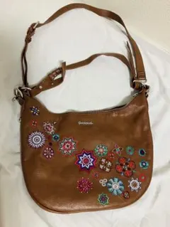 Desigual ショルダーバッグ ブラウン 刺繍