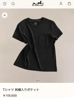 HERMES ポケットTシャツ ブラック 34のサムネイル