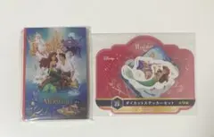 ディズニー Happyくじ ポストカードブック、ダイカットステッカーセット
