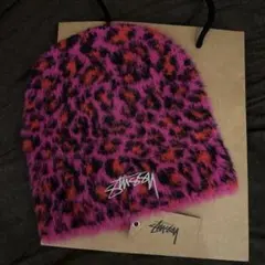 stussy SKULLCAP LEOPARD レオパード　ビーニー　ニット帽 stussy SKULLCAP LEOPARD レオパード ビーニー - メルカリ