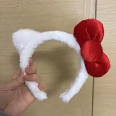 ハローキティカチューシャ（白・赤）