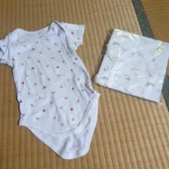 短肌着 80cm ピンク果物柄 綿100%　たまひよ　こどもビームスコラボ