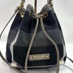 ブルーレーベルクレストブリッジ ショルダーバッグ 2way 巾着