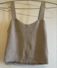 mystic グレー ニットビスチェ