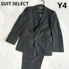 SUIT SELECT ブラック ストライプ ビジネススーツ Y4