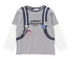 【新品未使用】SLAPSLIP 重ね着風リュックプリントTシャツ