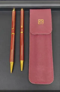 GIVENCHY ボールペン シャープペン セット レッド ゴールドのサムネイル