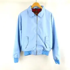 英国製 裏チェック スイングトップ ジップ ハリントン ジャケット 古着 M