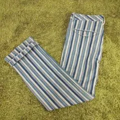 45rpm ストライプ　カジュアルパンツ　ストレッチ　 刺繍　サイズ2のサムネイル