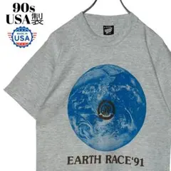 90sヴィンテージtシャツUSA製 グレー M '91アースレース Tシャツのサムネイル