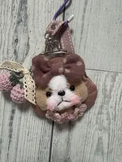 シーズーハンドメイドミニがま口ピンク