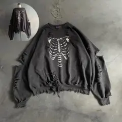 90s ralph“discharge dyeing XXL boro knit - メルカリ