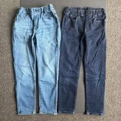 UNIQLO 130サイズ デニムパンツ 2点セット