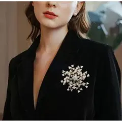 ブローチ アンティーク タンバリン サークル パール プレゼント 結婚式 ドレス