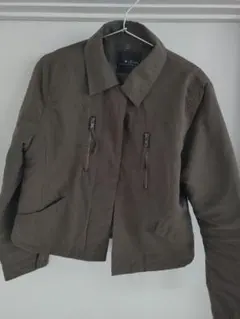 ブラウン　ショート丈　ブルゾン