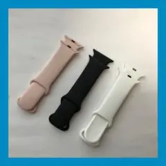 アップルウォッチバンド3本セットホワイトブラックピンク38/40