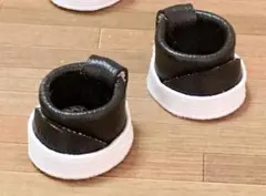 ぬい靴 10cmぬい用 合皮ブーツ 黒(アウトライン白)