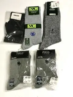 POLO ポロ　他　メンズソックスまとめて5足　新品　★7180b