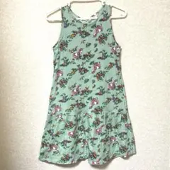 H&M ユニコーン ノースリーブ 원피스 グリーン 150