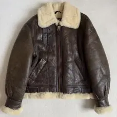 M1562 Schott ショット B-3 ムートンフライトジャケット 38 USA製 Schott ショット B-3フライトジャケット リアルムートン 38