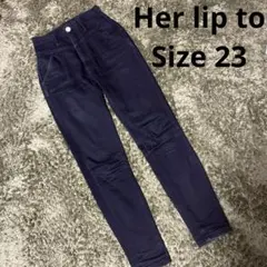 タイムセール✨Her lip to ハイウエスト スキニー デニム パンツ 23のサムネイル
