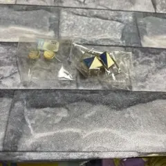 ゴールドと青のピアスセット