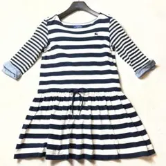 バーバリーBurberryストライプ柄フレアワンピース　サイズ38