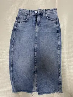 【即日発送】ライトブルータイトスカート ひざ丈