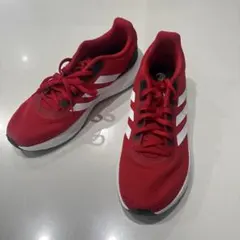新品未使用 adidas レッド メッシュ ランニング シューズ