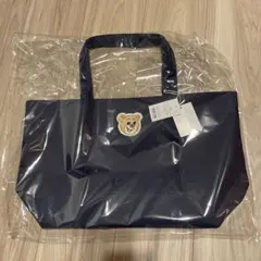 新品　ラブラリー　オールドテディ　ワッペントートバッグ　ネイビー　大