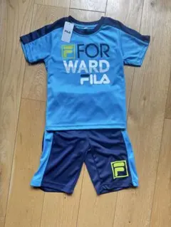 新品タグ付きFILA 半そで半ズボンジャージセット 青/ネイビー
